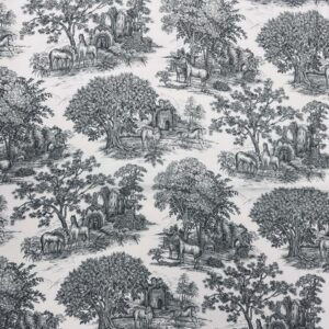 Horses Toile-Colour-10-54inchwide-58.98-100Cotton-Spain-Repeat-V12-H25-CM-Textiles