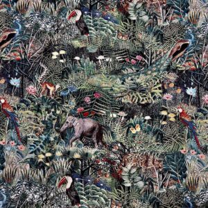 Jungle Paradise Art-Colour-1681.540-54inchwide-79.98-24Acrylic-40Cotton-36Polyester-Holland-Repeat-V26-H27.5-CM-Textiles